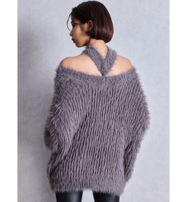 GYDA「2WAYシャギーチョーカーニットトップス」|ニット・セーター|