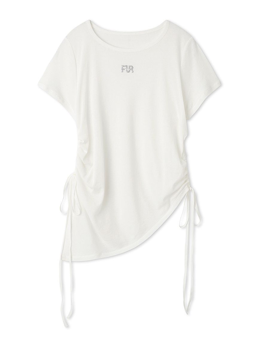 FURFUR「【WEB限定カラー】クリスタルロゴアシンメトリーTシャツ」|Tシャツ・カットソー|