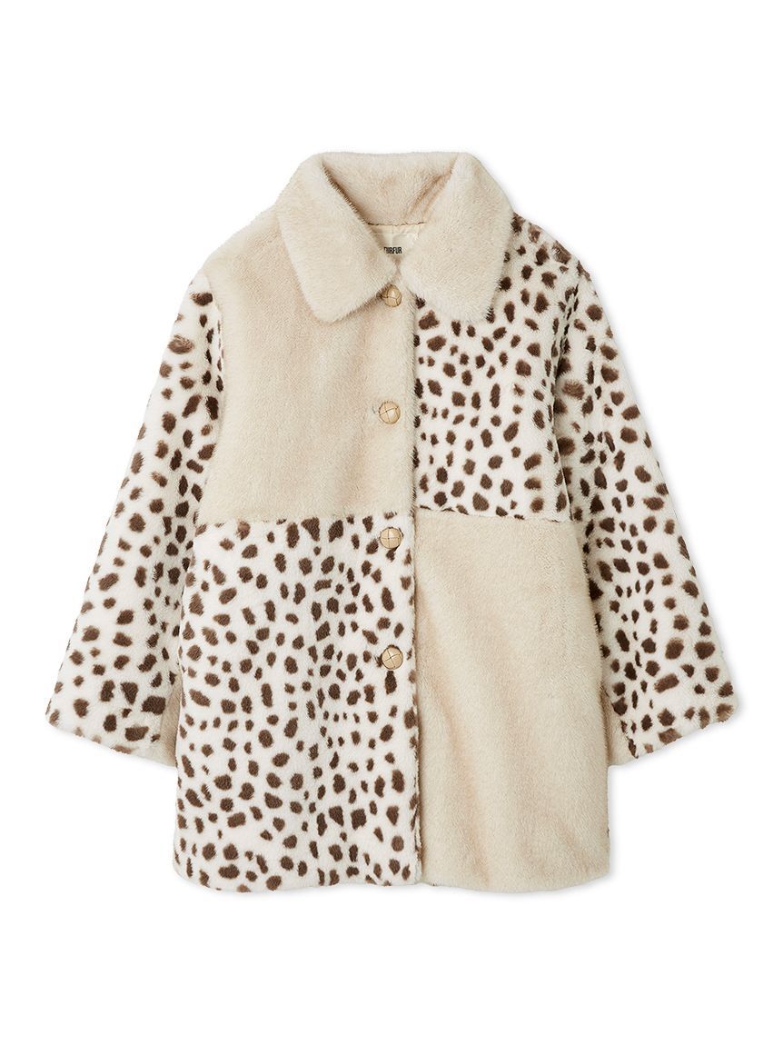 FURFUR「パッチワークエコファーミドルコート」|ステンカラーコート|