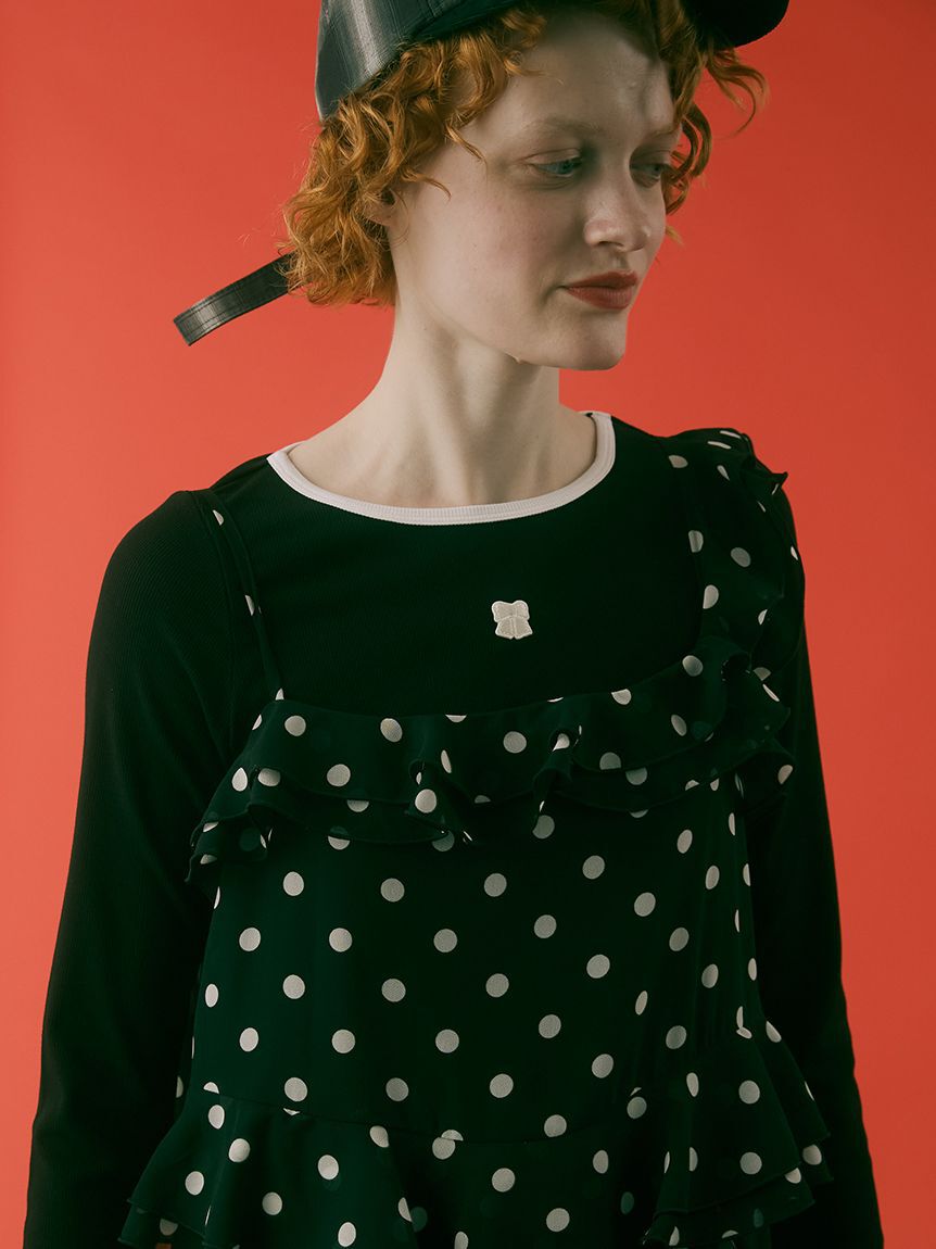 FURFUR「フリルキャミソールワンピース」|ワンピース|