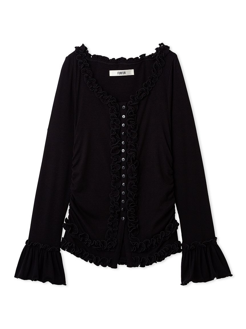 FURFUR「【WEB限定カラー】フリルカーディガン」|カーディガン|