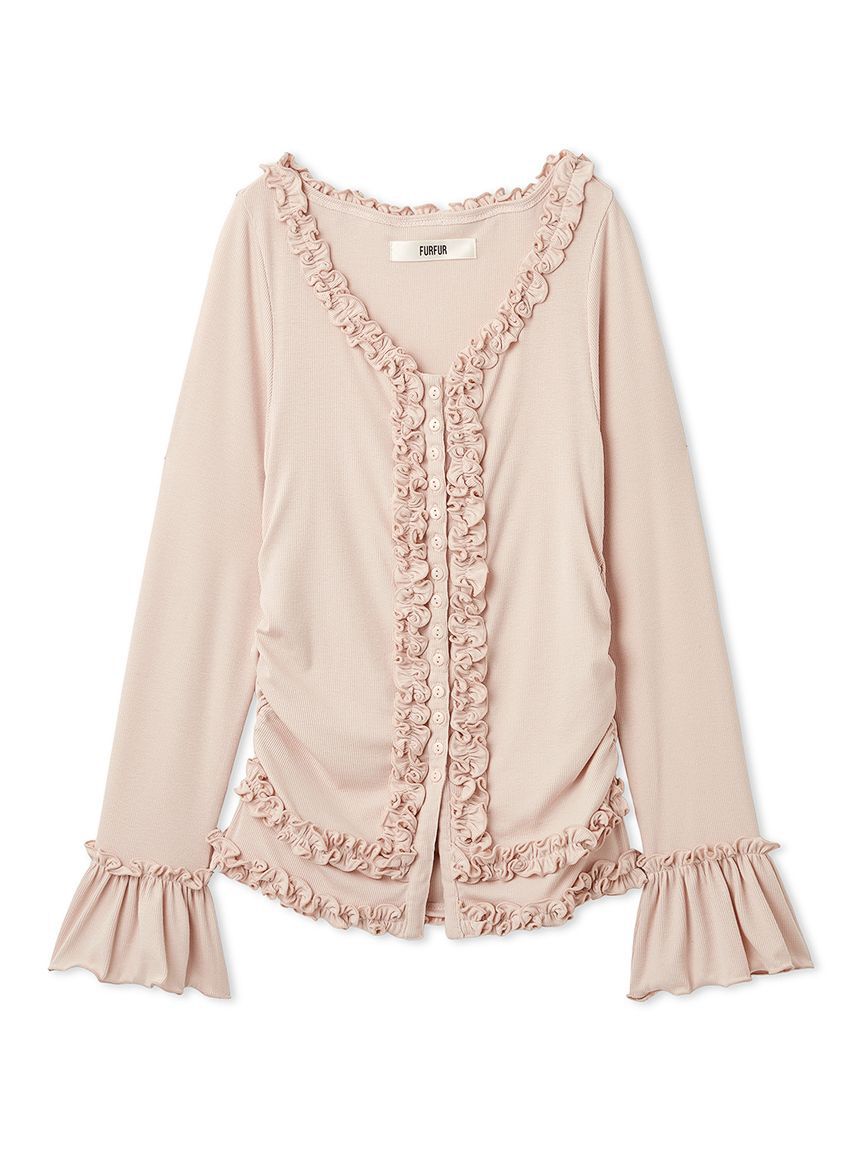 FURFUR「【WEB限定カラー】フリルカーディガン」|カーディガン|