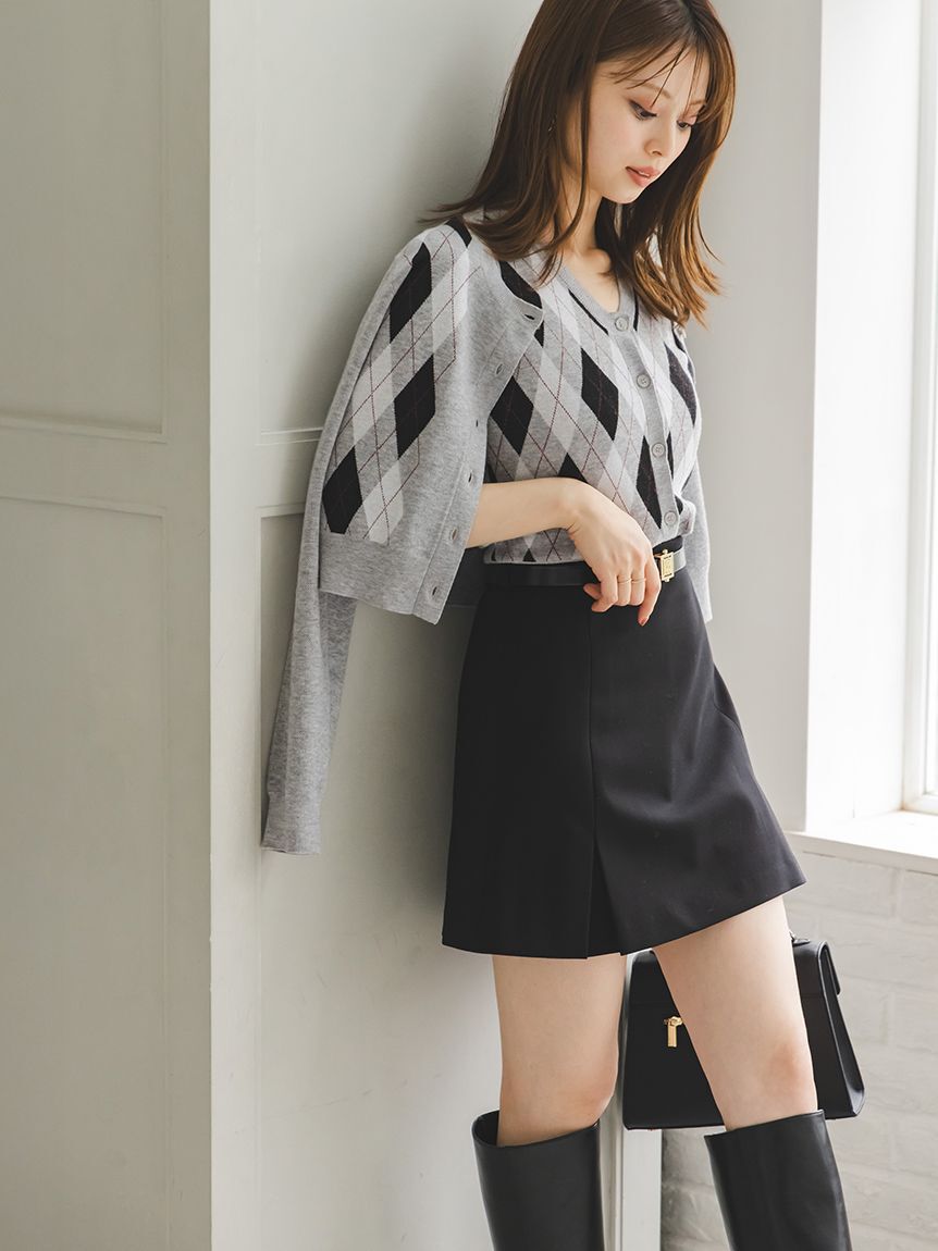 SNIDEL「アーガイルカーディガン」|カーディガン|