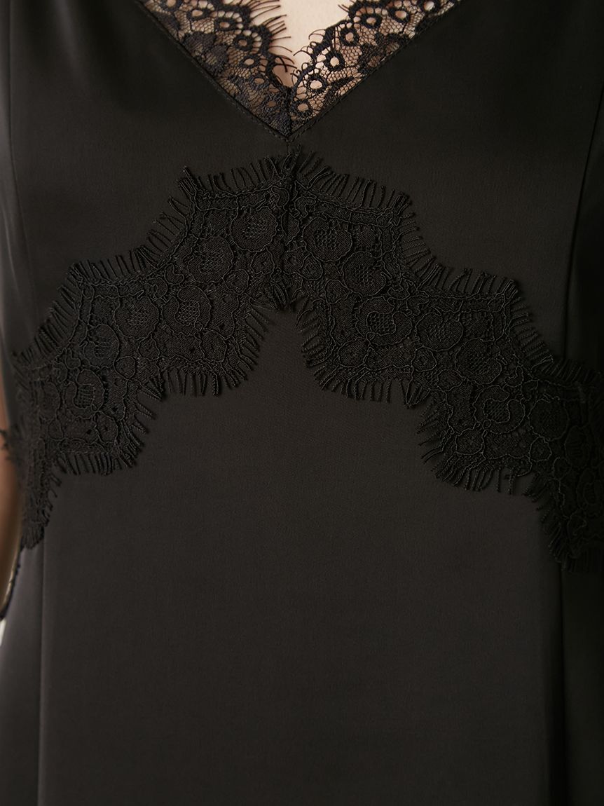 FRAY I.D「【限定カラー】レーストリムキャミワンピース」|ワンピース|