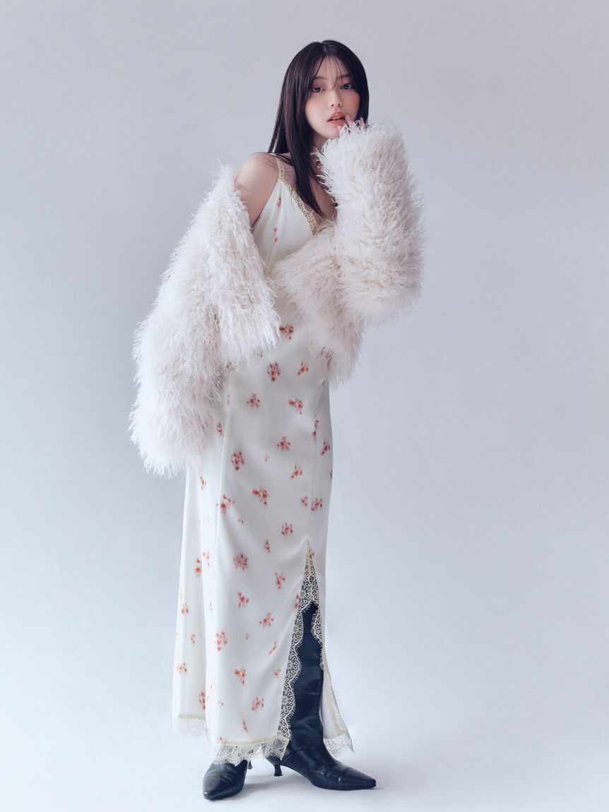 FRAY I.D「【限定カラー】レーストリムキャミワンピース」|ワンピース|FLOWER