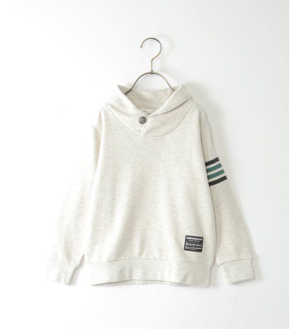 ikka kids「コンチョボタンショール襟トレーナー 2（120~160cm）」|Tシャツ・カットソー|ベージュ1