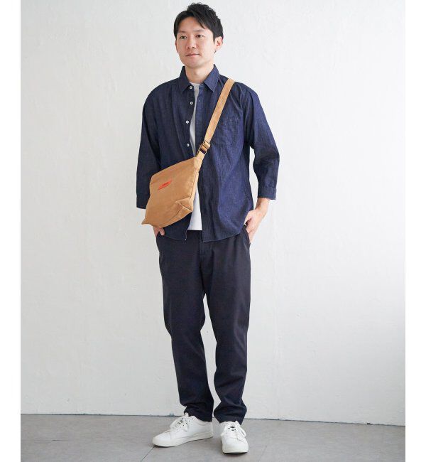 ikka「【雑誌MonoMax5月号掲載】【吸水速乾】7分袖イージーケアリネン無地シャツ」|シャツ・ブラウス|