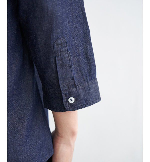 ikka「【雑誌MonoMax5月号掲載】【吸水速乾】7分袖イージーケアリネン無地シャツ」|シャツ・ブラウス|