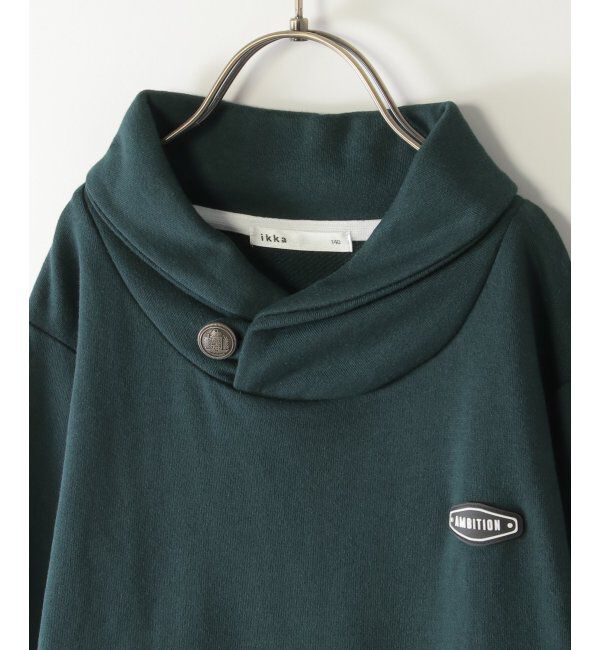 ikka kids「コンチョボタンショール襟トレーナー（120~160cm）」|Tシャツ・カットソー|