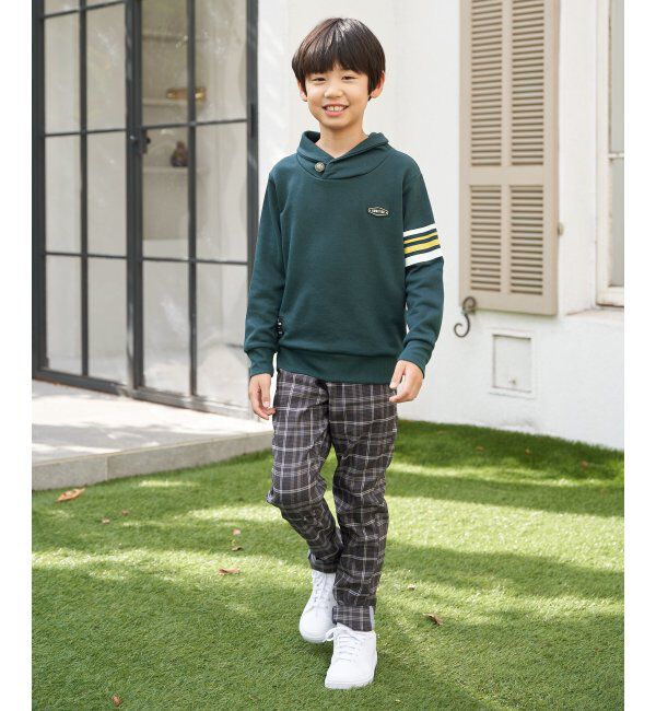 ikka kids「コンチョボタンショール襟トレーナー（120~160cm）」|Tシャツ・カットソー|