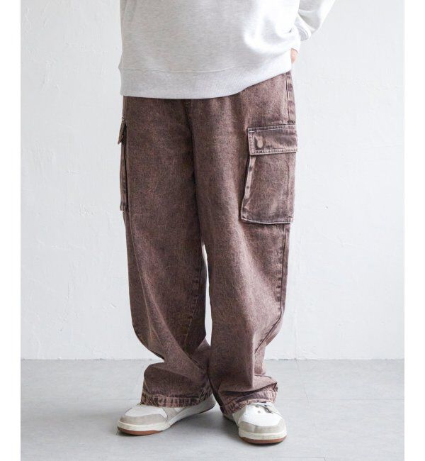 VENCE share style「VISION STREET WEAR ビジョンストリートウェア ロゴデニムカーゴパンツ」|その他|ブラウン