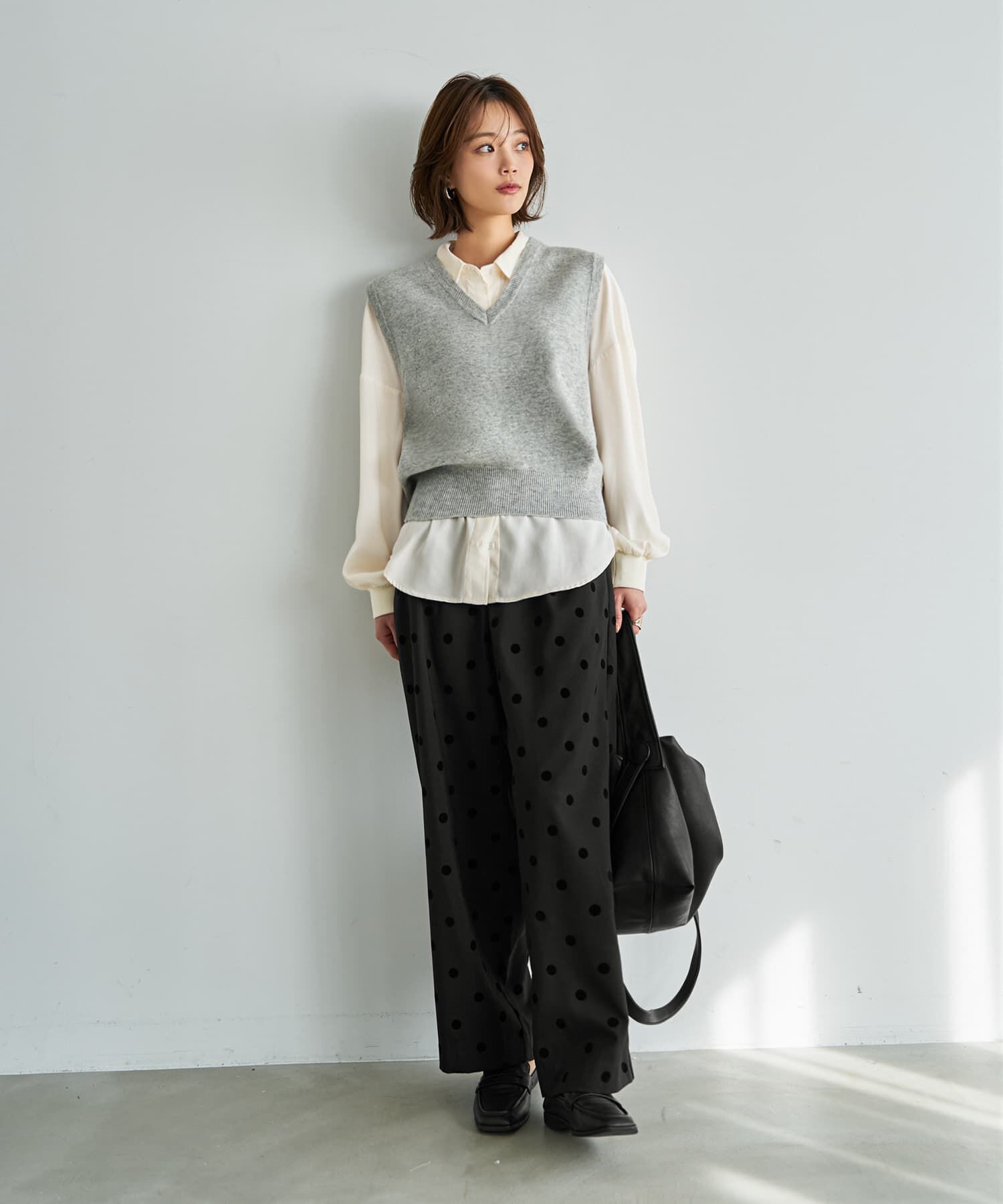 STYLE DELI「ベーシックVネックニットベスト」|ベスト・ジレ|