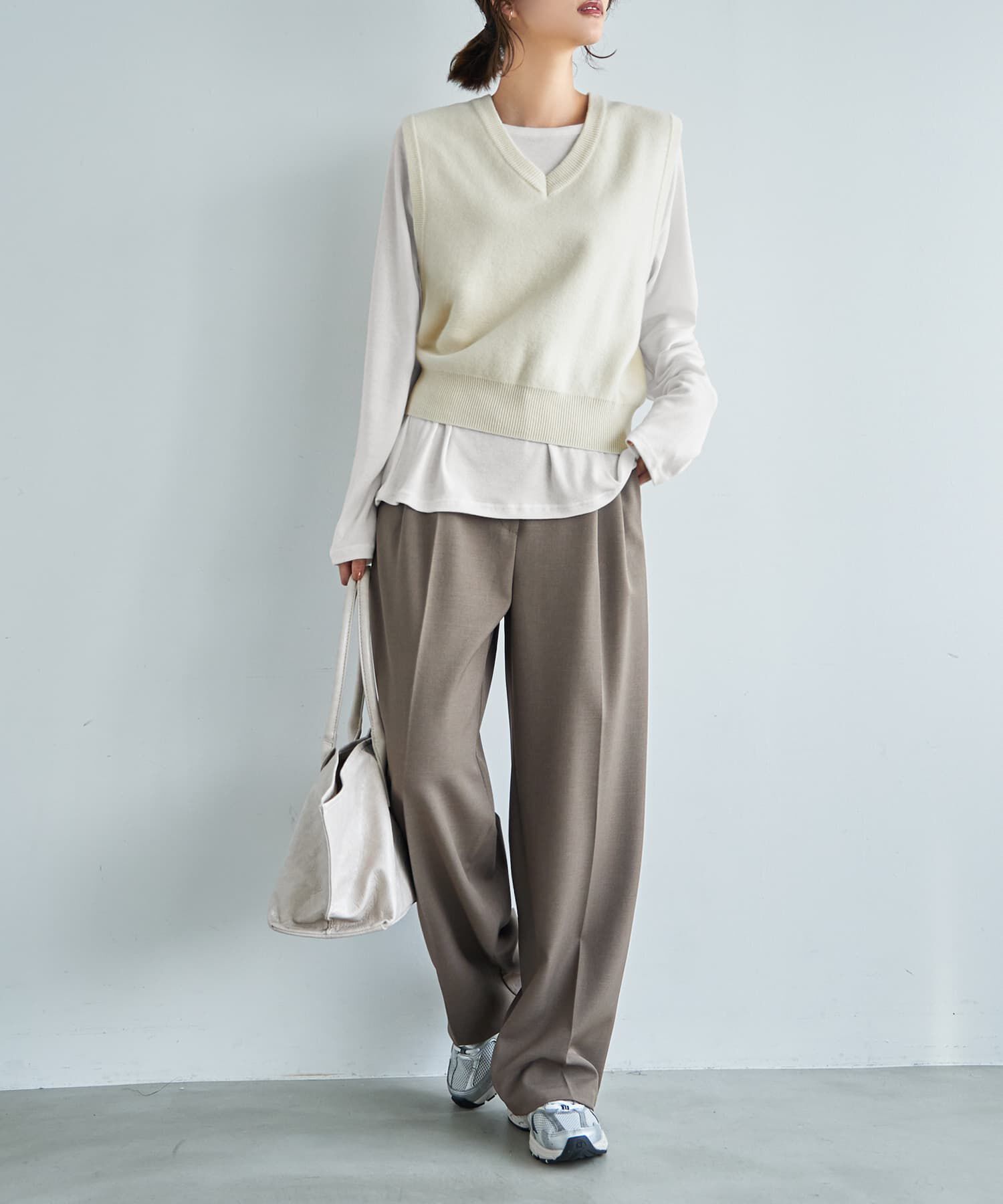 STYLE DELI「ベーシックVネックニットベスト」|ベスト・ジレ|