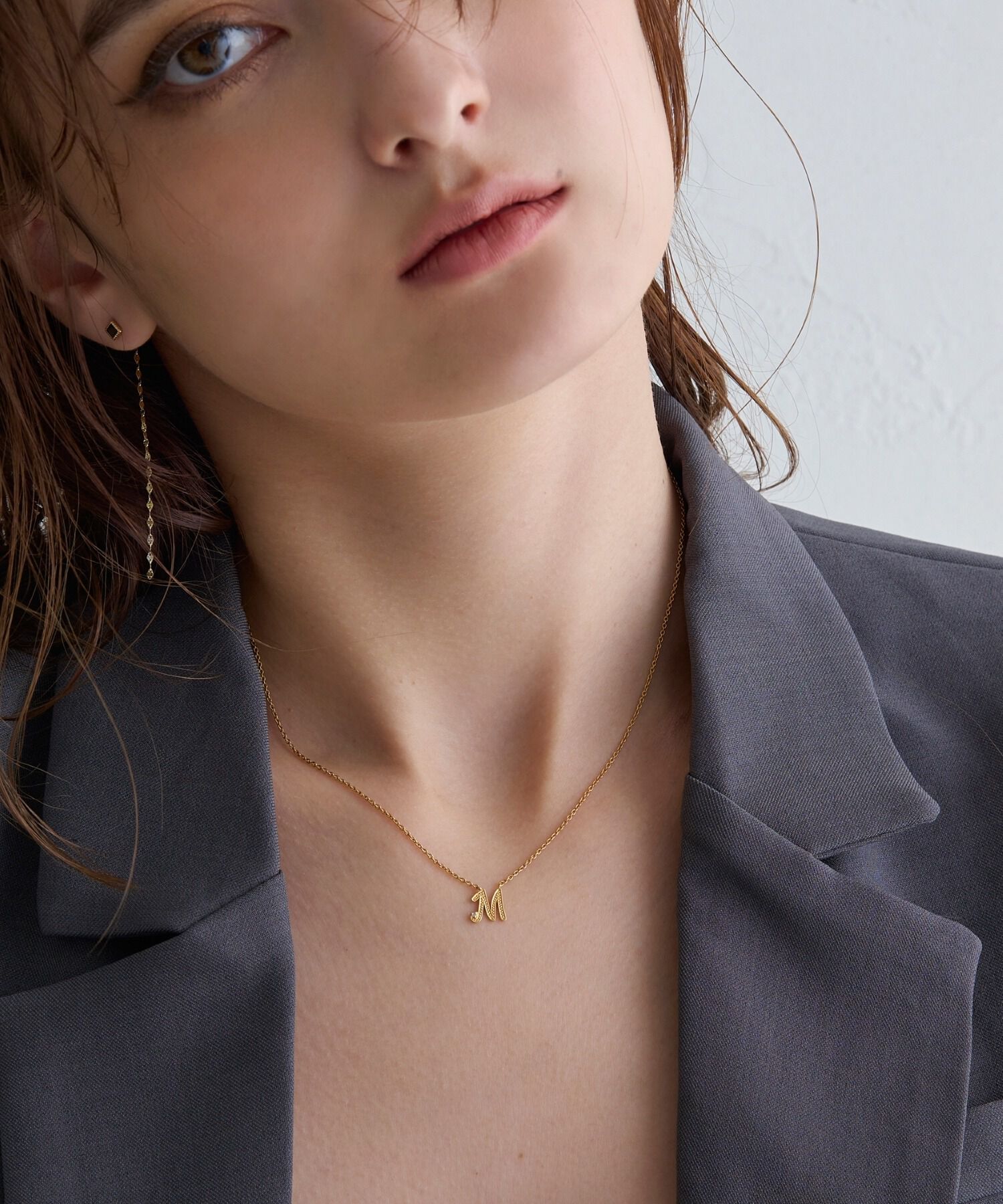 JUPITER「【SV】イニシャルダイヤモンドネックレス」|ネックレス|