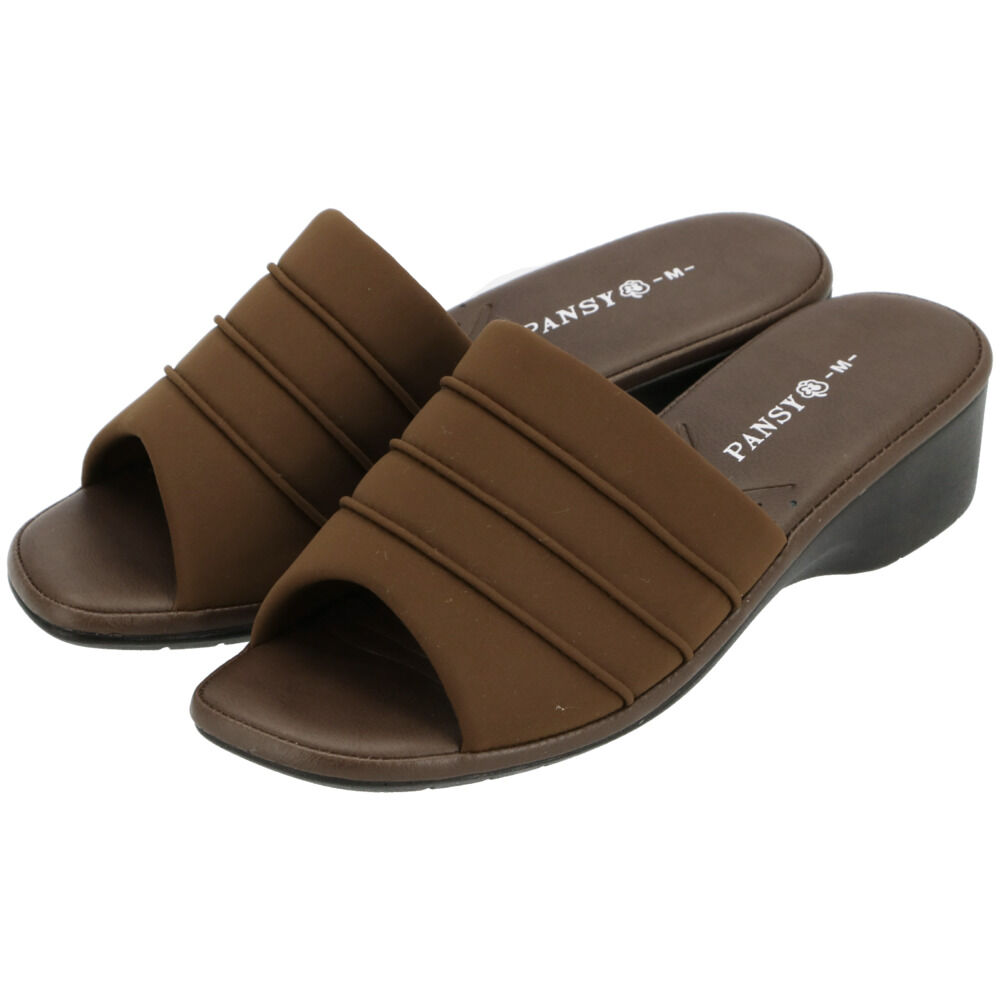 BACKYARD FAMILY「pansy サンダル パンジー 通販 つっかけ オフィスサンダル 室内履き 職場 レディース」|サンダル|ブラウン1