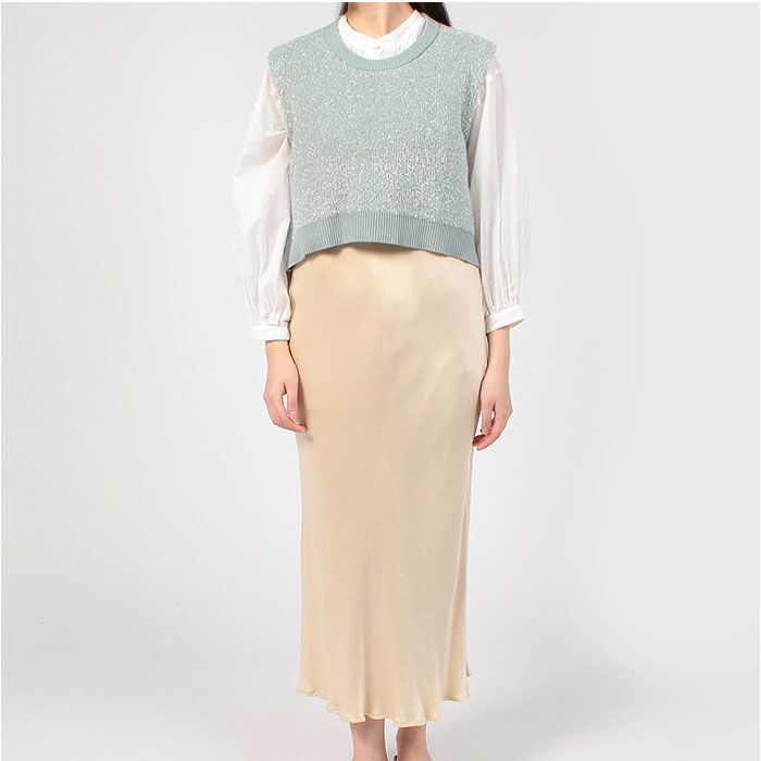 BACKYARD FAMILY「MIND マインド フェザー ベスト 通販 フェザーベスト フェザーニット 重ね着 レイヤード」|その他|