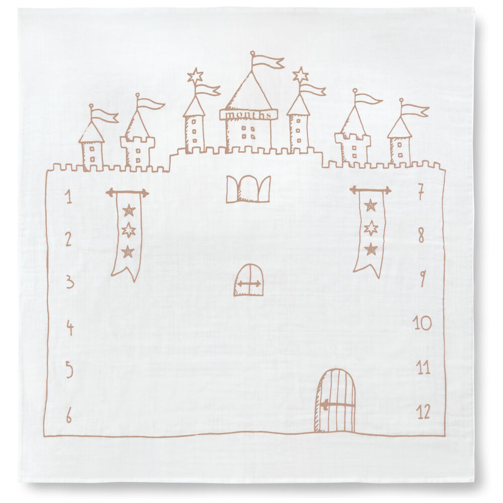 BACKYARD FAMILY「寝相アート おくるみ ガーゼケット ベビー 通販 シーツ 撮影シート 3重ガーゼケット 月齢フォト」|その他ベビーウェア|ベージュ1