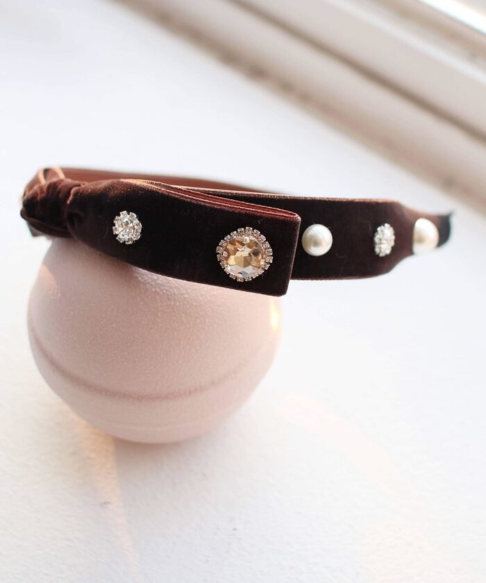 BACKYARD FAMILY「Rora カチューシャ 通販 リボン パール キラキラ 48502102 髪飾り ヘッドドレス」|その他|