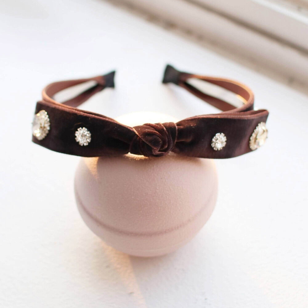 BACKYARD FAMILY「Rora カチューシャ 通販 リボン パール キラキラ 48502102 髪飾り ヘッドドレス」|その他|ブラウン1