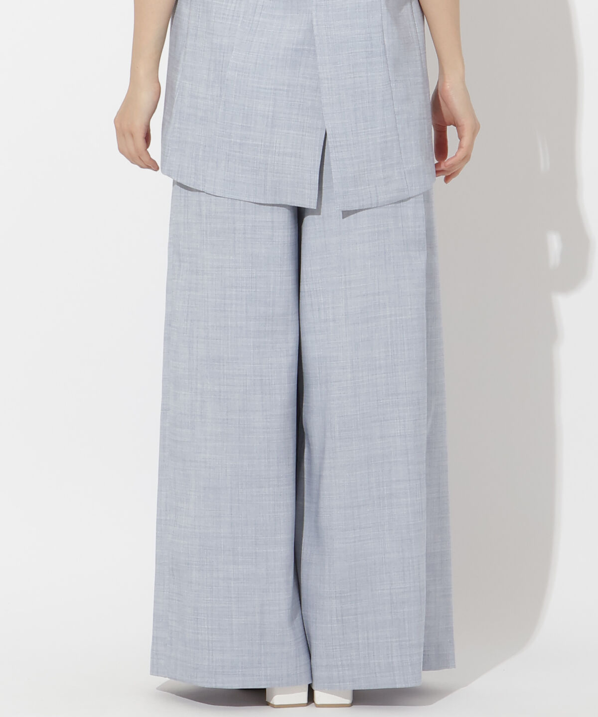 アンドクチュール「麻調プリーツワイドパンツ」|その他|