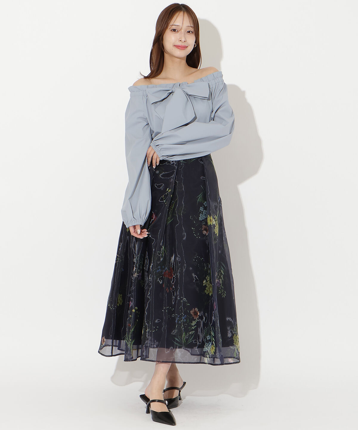 アンドクチュール「ドロストボウタイ2WAYブラウス」|シャツ・ブラウス|