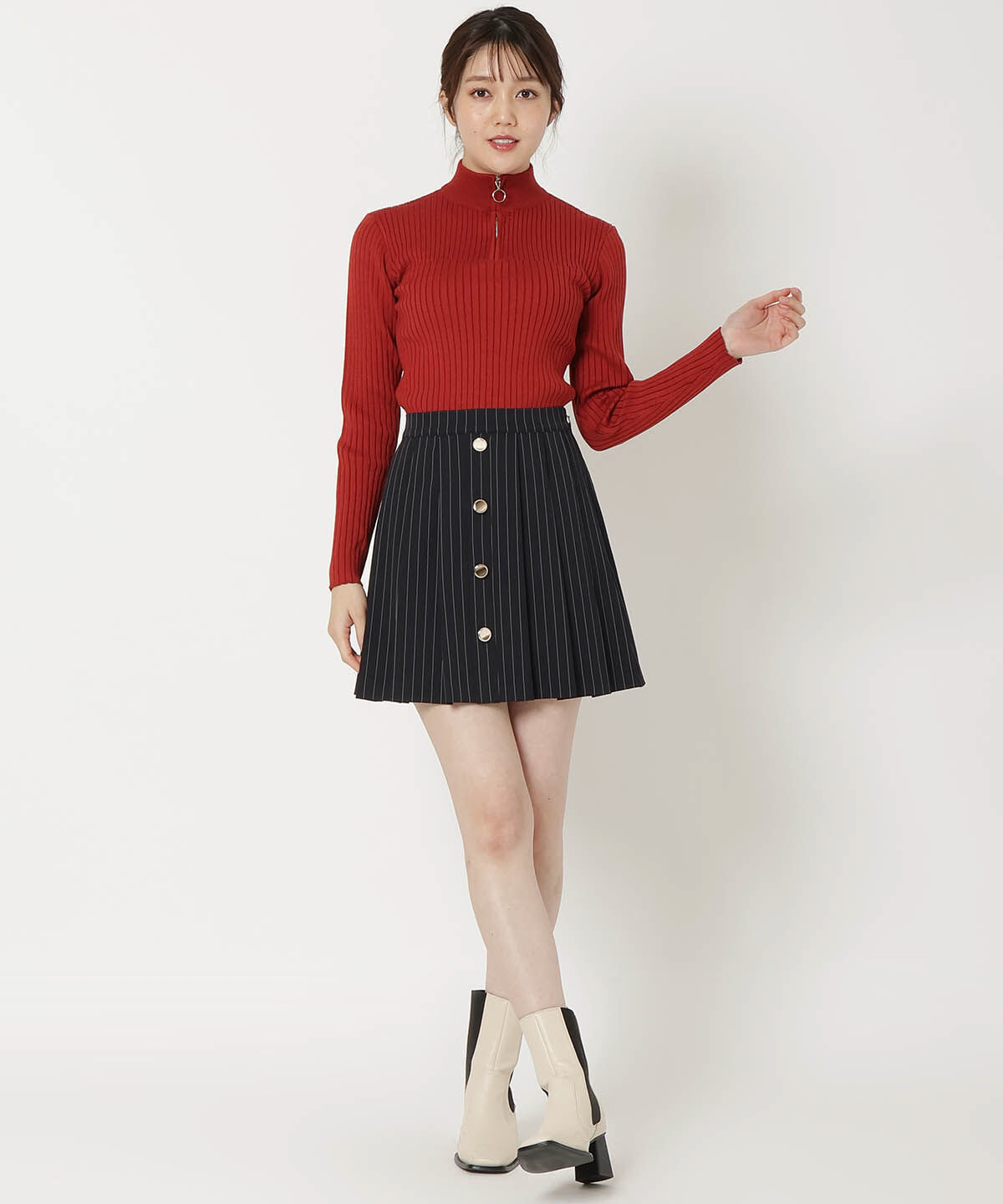 REDYAZEL「ジップアップニット」|ニット・セーター|