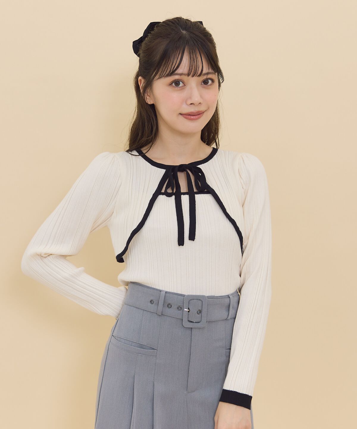 REDYAZEL「ボレロレイヤードデザインニット」|ニット・セーター|