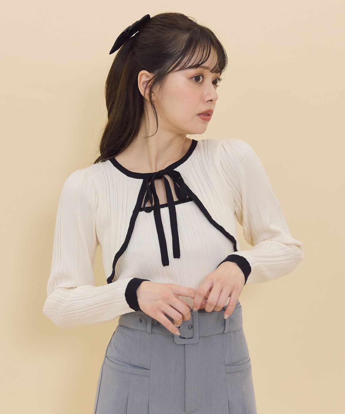 REDYAZEL「ボレロレイヤードデザインニット」|ニット・セーター|