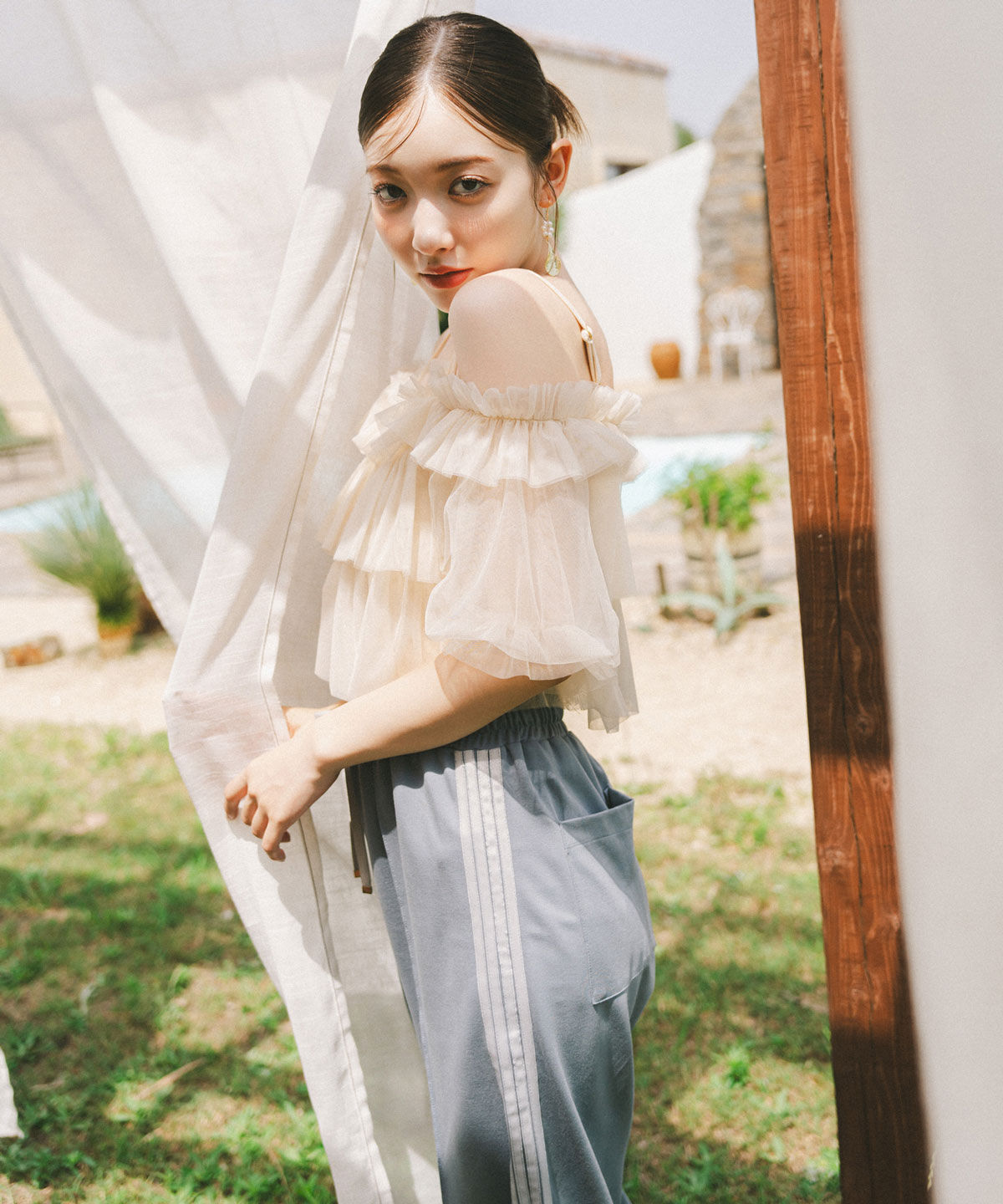 REDYAZEL「ダブルリボンラインイージーパンツ」|その他|