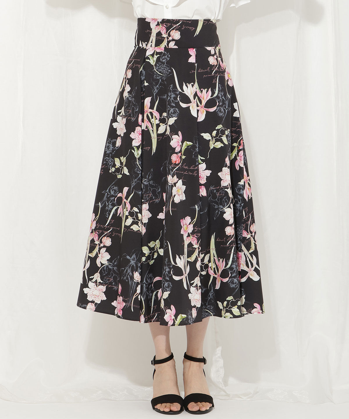 WILLSELECTION「ボタニカルフラワータックフレアスカート」|フレア|