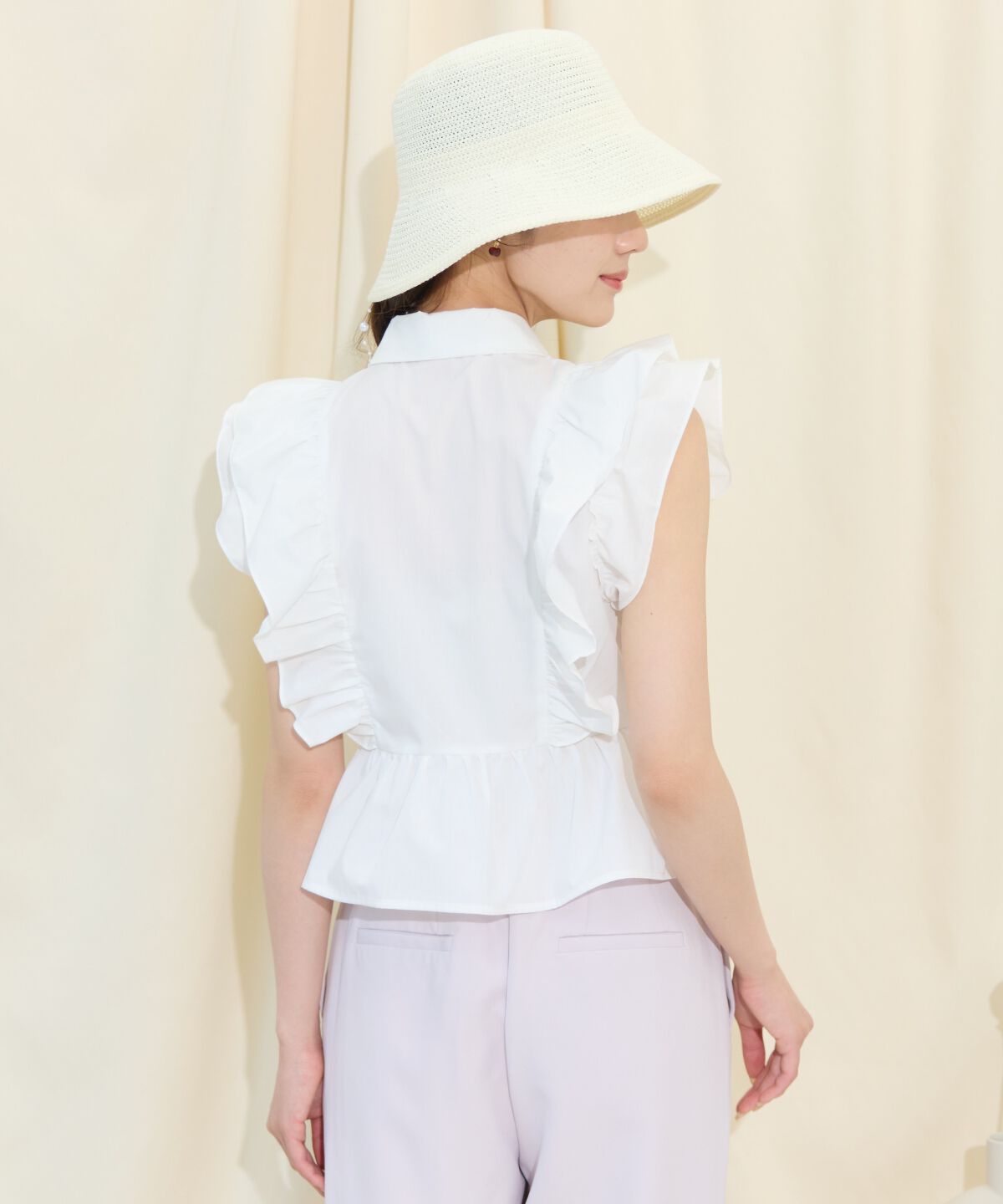 WILLSELECTION「ギャザーリボンフリルスリーブブラウス」|シャツ・ブラウス|