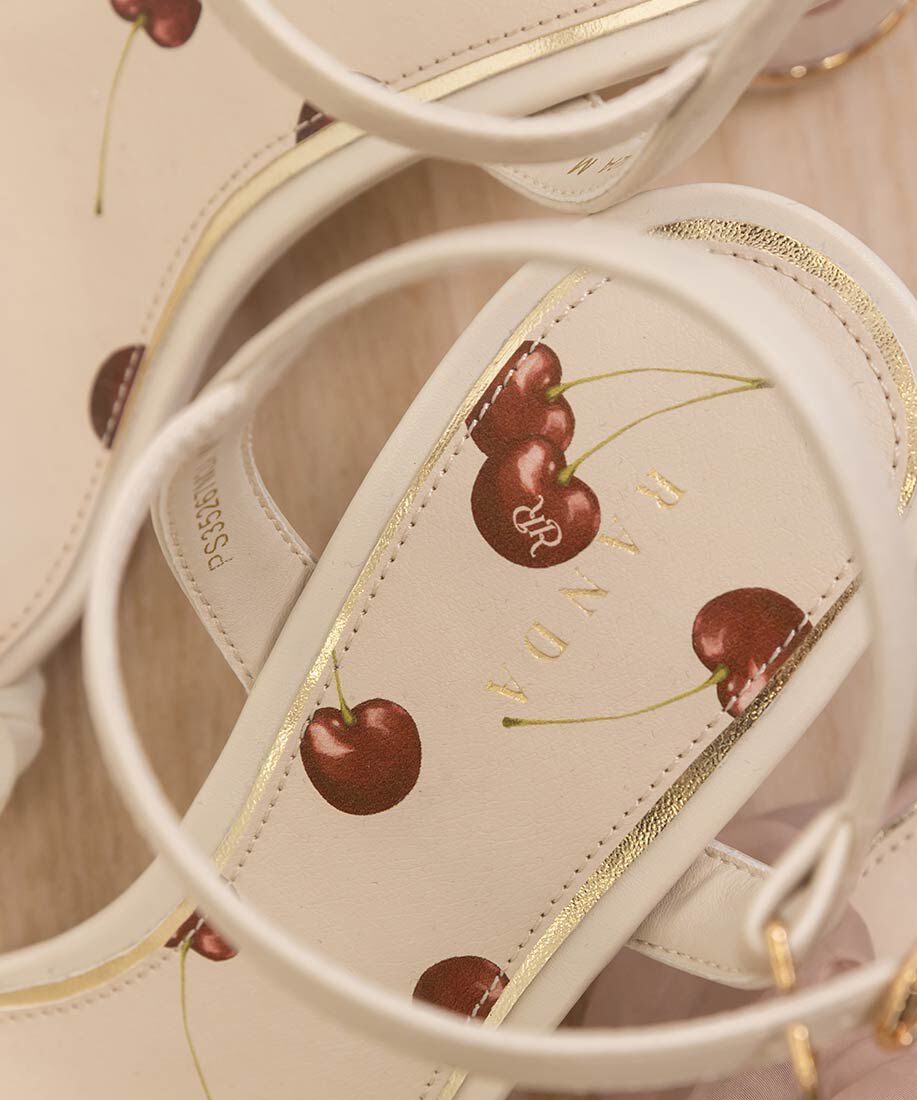  「チェリーヒールストラップサンダル」|サンダル|