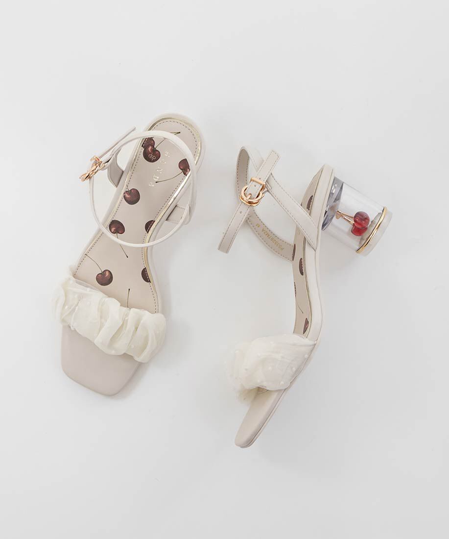  「チェリーヒールストラップサンダル」|サンダル|