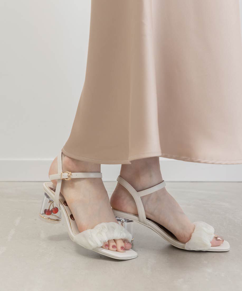  「チェリーヒールストラップサンダル」|サンダル|