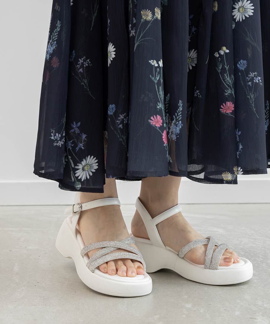  「ビジュークロスストラップスポーツサンダル」|サンダル|