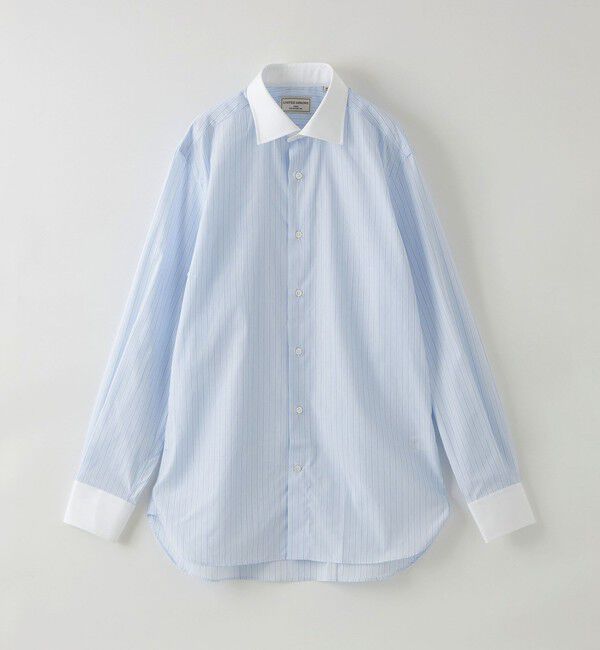 UNITED ARROWS「ALBINI オルタネイトストライプ セミワイドカラー クレリックシャツ」|シャツ・ブラウス|