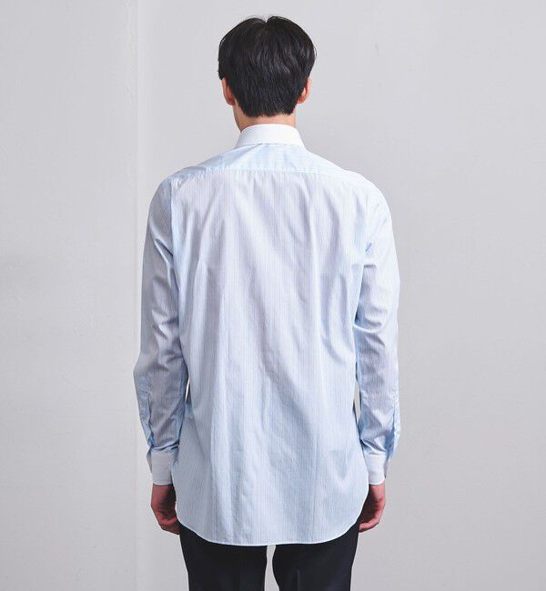 UNITED ARROWS「ALBINI オルタネイトストライプ セミワイドカラー クレリックシャツ」|シャツ・ブラウス|