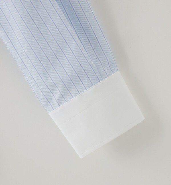 UNITED ARROWS「ALBINI オルタネイトストライプ セミワイドカラー クレリックシャツ」|シャツ・ブラウス|