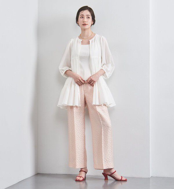 UNITED ARROWS「ドット サテン 2タック ワイドパンツ」|その他|