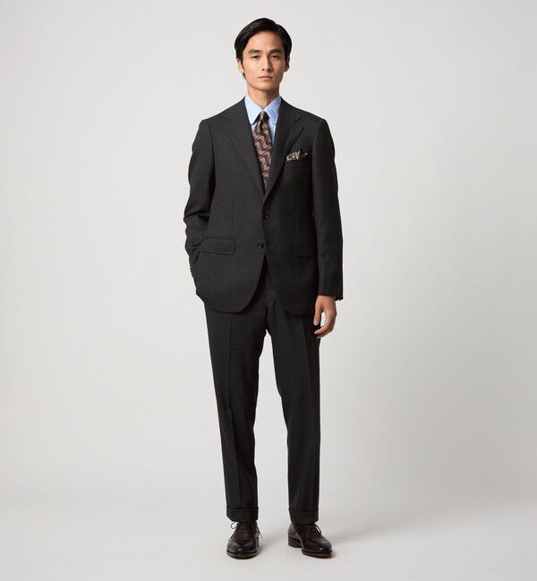 UNITED ARROWS「山栄 バーズアイ シングル3ボタン スーツ REGULAR MODEL‐ストレッチ（ヨコ）‐」|スーツ|DK.GRAY