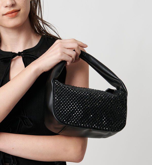 UNITED ARROWS「SPARKLE ワンハンドル バッグ」|ハンドバッグ|BLACK