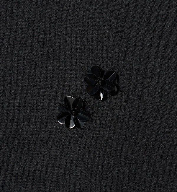 UNITED ARROWS「スパンコール 3D フラワー ベスト」|ニット・セーター|