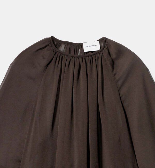 UNITED ARROWS「シアー イレギュラー フリル ブラウス -ウォッシャブル-」|シャツ・ブラウス|