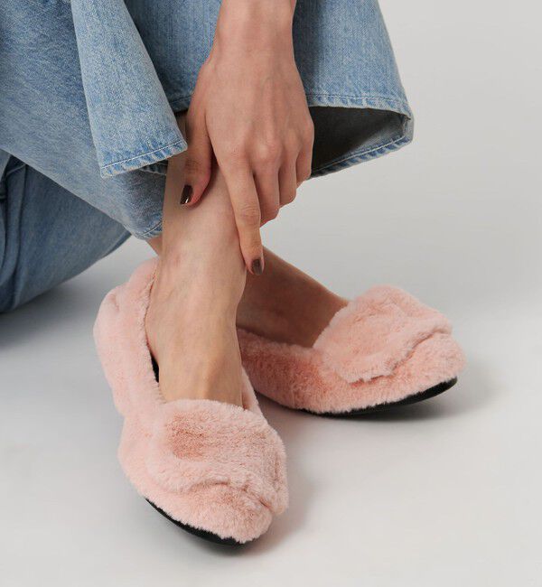 UNITED ARROWS「＜PIPPICHIC＞CHUCHU フェイクファー フラットシューズ」|ローファー|