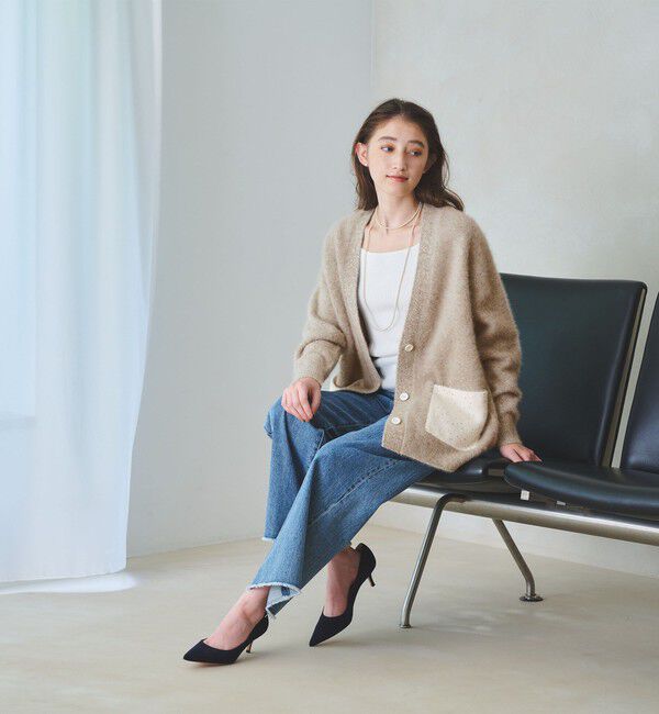 UNITED ARROWS「フォックスカシミヤ スパンコール ミドル カーディガン」|カーディガン|