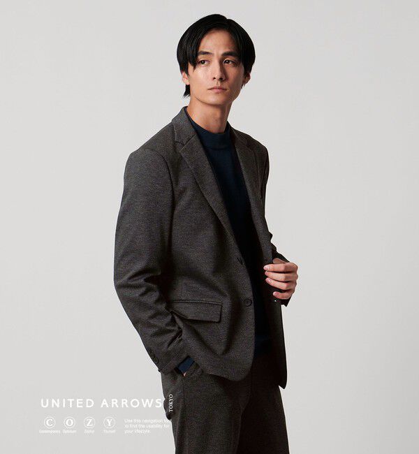 UNITED ARROWS「シャークスキン ジャージ  UA COZY ウォッシャブル ストレッチ 防しわ」|スーツ|DK.GRAY