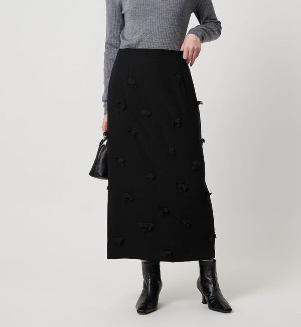 UNITED ARROWS「３D フラワー ロング タイトスカート 」|スカート|