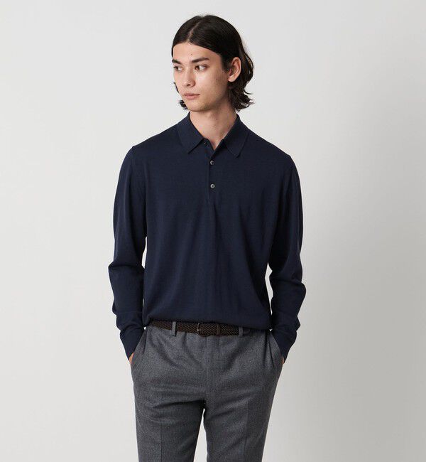 UNITED ARROWS「ウール ハイゲージ ニットポロシャツ」|ポロシャツ|