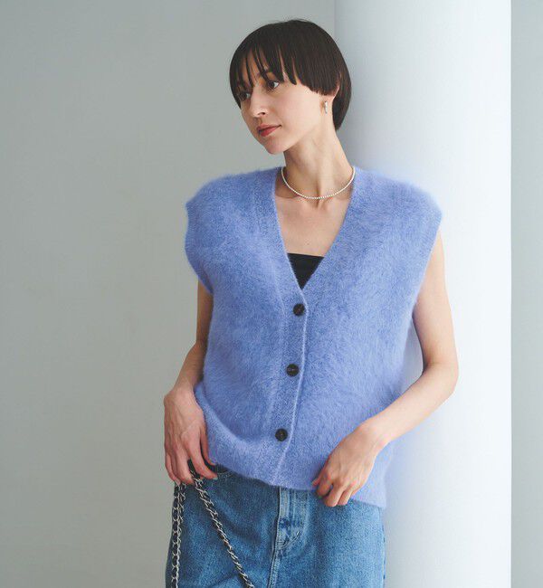 UNITED ARROWS「フォックスカシミヤ Vネック ベスト」|ベスト・ジレ|