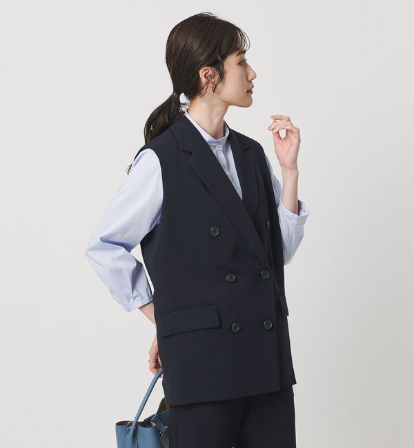 UNITED ARROWS「drapy テーラード ミドル ベスト」|テーラードジャケット|NAVY